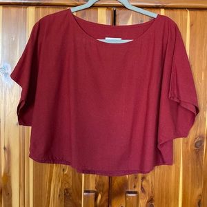 Jamie and the Jones Blank Canvas Top Red Raw Silk S